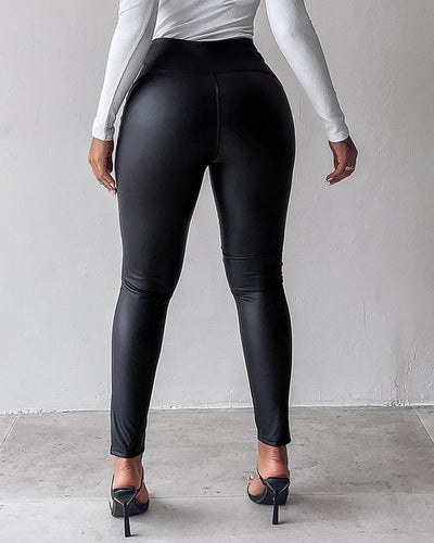 PU Skinny Bottom Pants