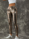 Women's faux leather snake print bottoms