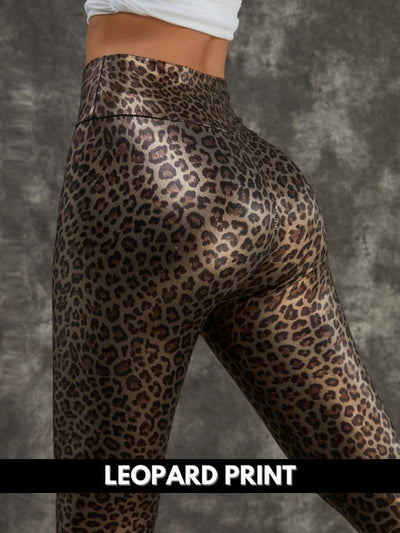 Women's faux leather snake print bottoms