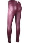 Female Glossy Faux Leather Pocket Leggings