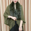 🔥Winter Knit Fringe Fur Collar Shawl