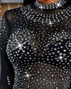 Rhinestone Long Sleeve Top