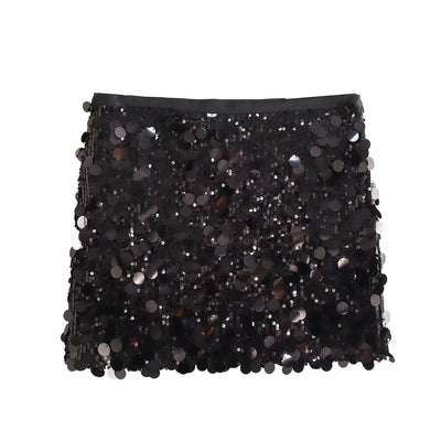 Sequined Ultra Short Skirt