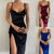 Velvet Spaghetti Strap Strapless Sleeveless Dress