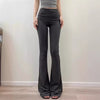 High-waisted hip-lifting flared pants