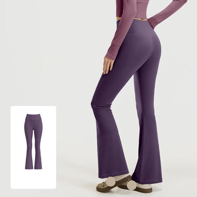 High-waisted hip-lifting flared pants