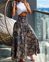 Halter Vacation Casual Dress Floral Halter Skirt