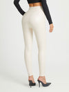 Female Fleece PU Faux Leather Hip-lift Elastic Tight Leggings