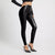 Female Fleece PU Faux Leather Hip-lift Elastic Tight Leggings