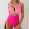 New one-piece swimsuit clashing color swimsuit women