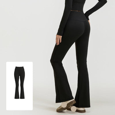 High-waisted hip-lifting flared pants