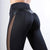 Female Mesh PU Back High-rise Leggings