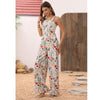 Floral Buttoned Wide Leg Jumpsuit