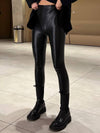 Female Faux Leather Push-up Leggings