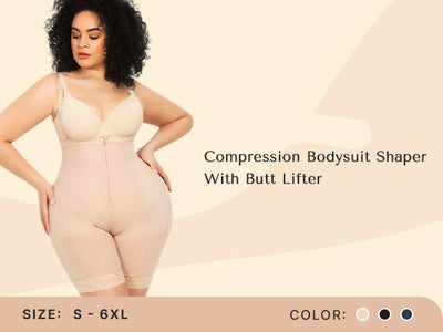 High-Waisted Hip-Lifting Body-Shaping Bodysuit